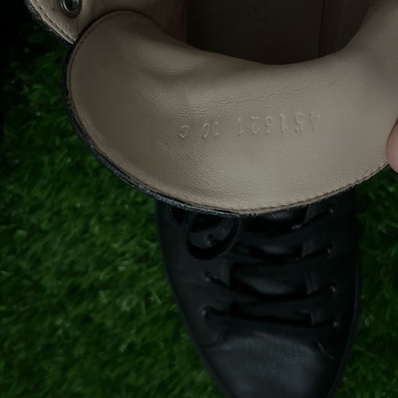 GUCCI “Tiger” Leather High Top Lace Up Shoes Size 10 - Picture 4 of 5